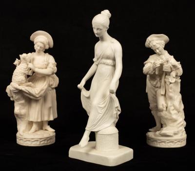 Appraisal: A pair of Continental bisque figures a gallant and companion