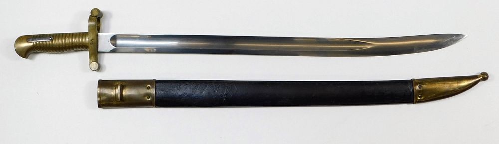 Appraisal: Model Rifle Saber Bayonet United States C Brass hilt marked