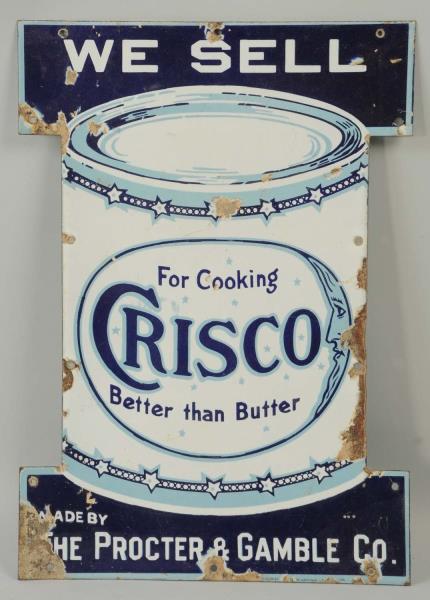 Appraisal: Crisco Shortening Porcelain Sign This Crisco sign has substantial loss