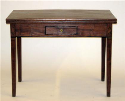 Appraisal: George III inlaid mahogany games tablelate th century