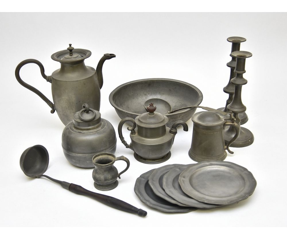 Appraisal: Continental and American Pewter Continental and American pewter mostly th