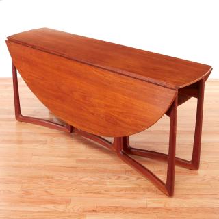 Appraisal: Peter Hvidt Orla Molgaard-Nielsen dining table s Denmark teak drop-leaf