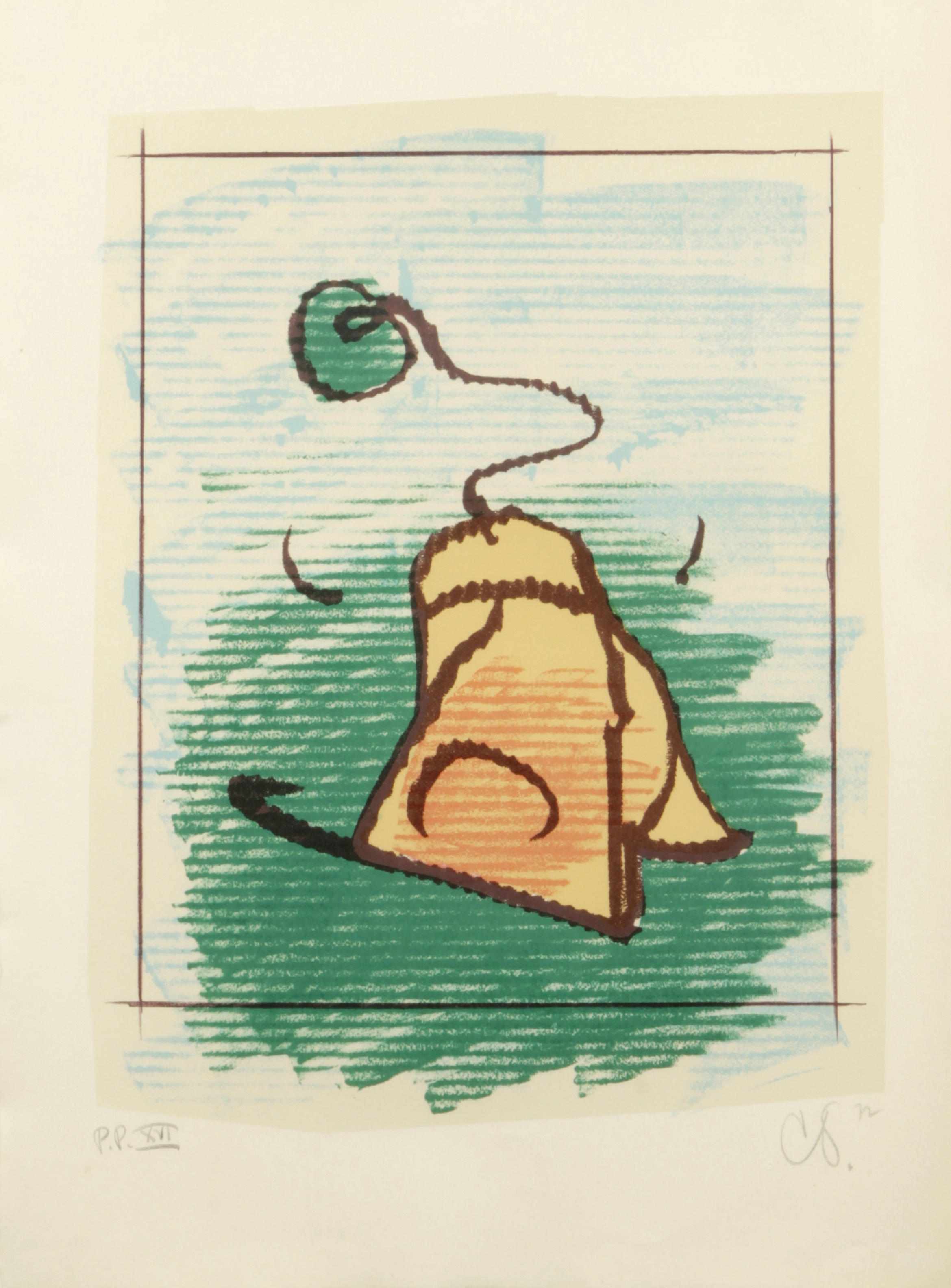 Appraisal: Claes Oldenburg Swedish born Tea Bag A P Lithograph in