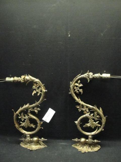 Appraisal: Pair of Bronze Sconces From a Queens NY estate Dimensions