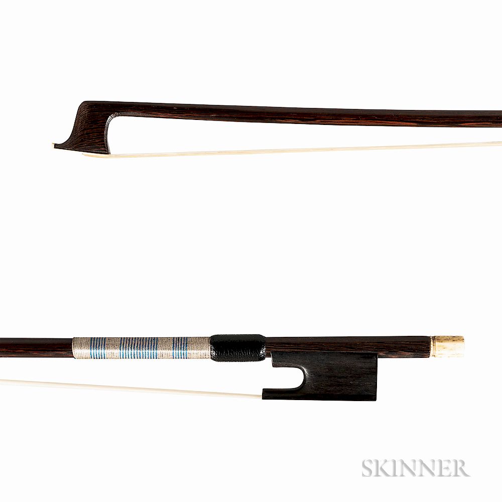 Appraisal: Transitional Violin Bow Transitional Violin Bow the round stick unstamped