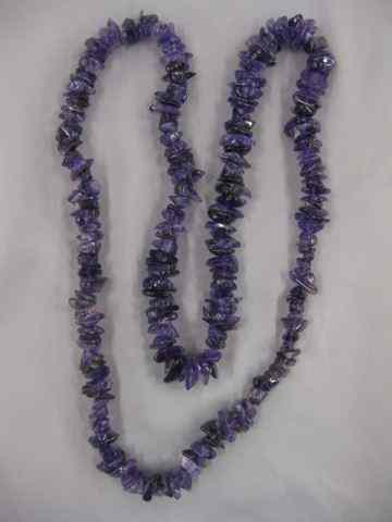 Appraisal: Amethyst Necklace natural gems '' long