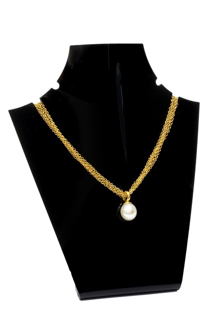 Appraisal: A Tiffany Co gold and cultured pearl pendant necklace formed