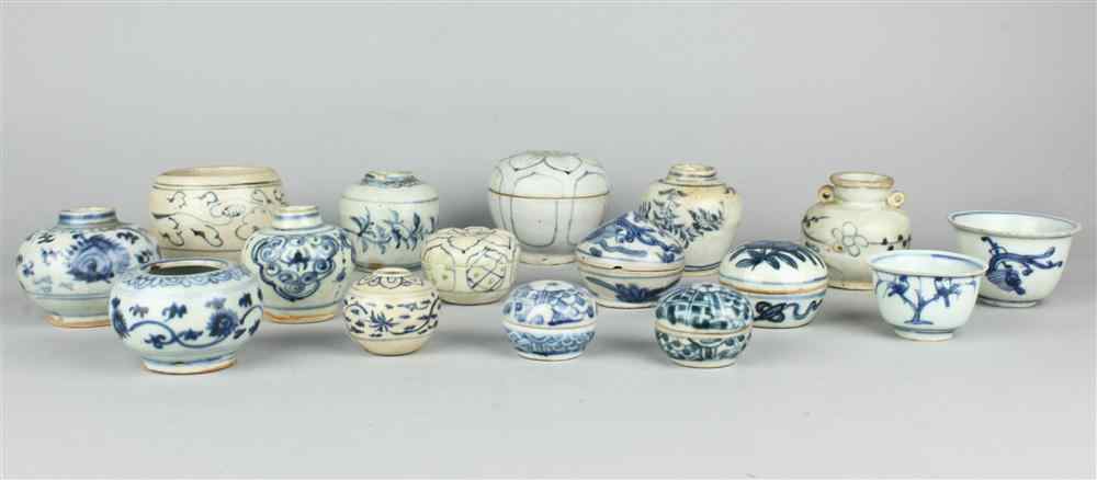 Appraisal: COLLECTION OF CHINESE AND VIETNAMESE BLUE AND WHITE MINIATURES a