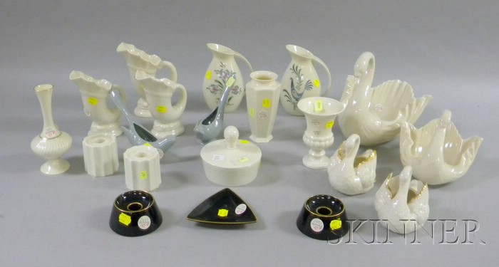 Appraisal: Twenty Lenox Porcelain Figural and Assorted Table Items four swan