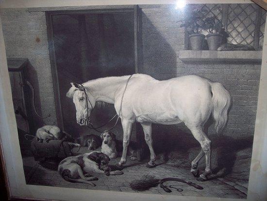 Appraisal: after HerringA Hunter and Hounds outside a stable steel engraving