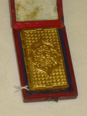 Appraisal: A W AVERY BRASS BEATRICE NEEDLE CASE comprising four hinged