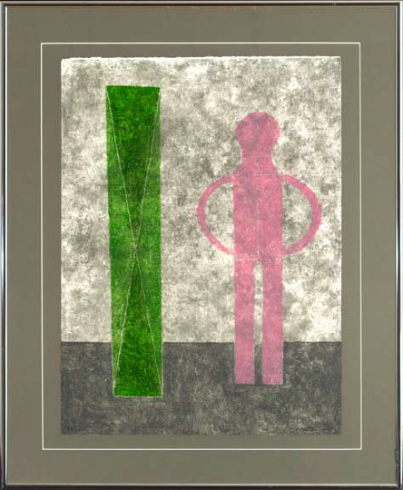 Appraisal: Rufino Tamayo Mexican - Hombre en Rosa etching in colors