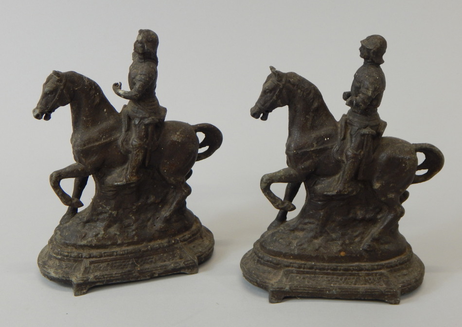 Appraisal: A pair of late thC early thC French spelter figures