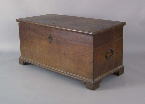 Appraisal: Pennsylvania walnut blanket chest late th c with a dovetailed