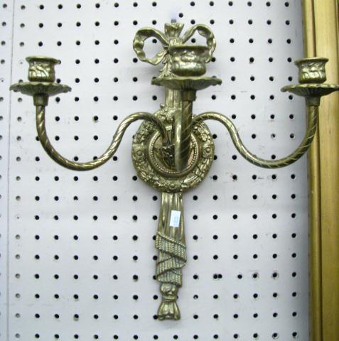 Appraisal: Pair of French Style Wall Candle Sconces '' high