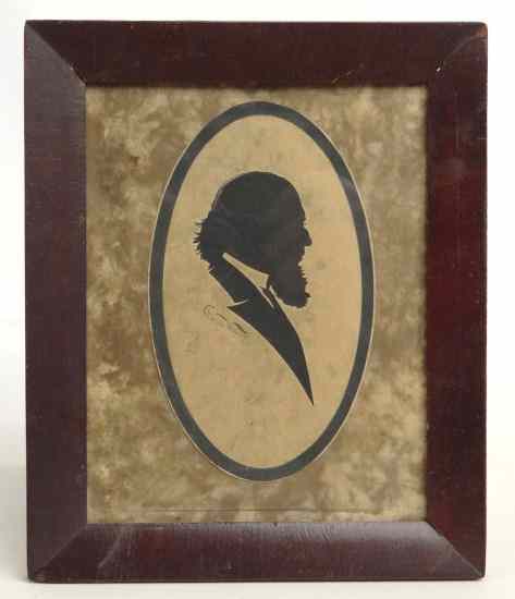 Appraisal: th c silhouette of a gentleman signed ''Cyrus Walle'' Sight