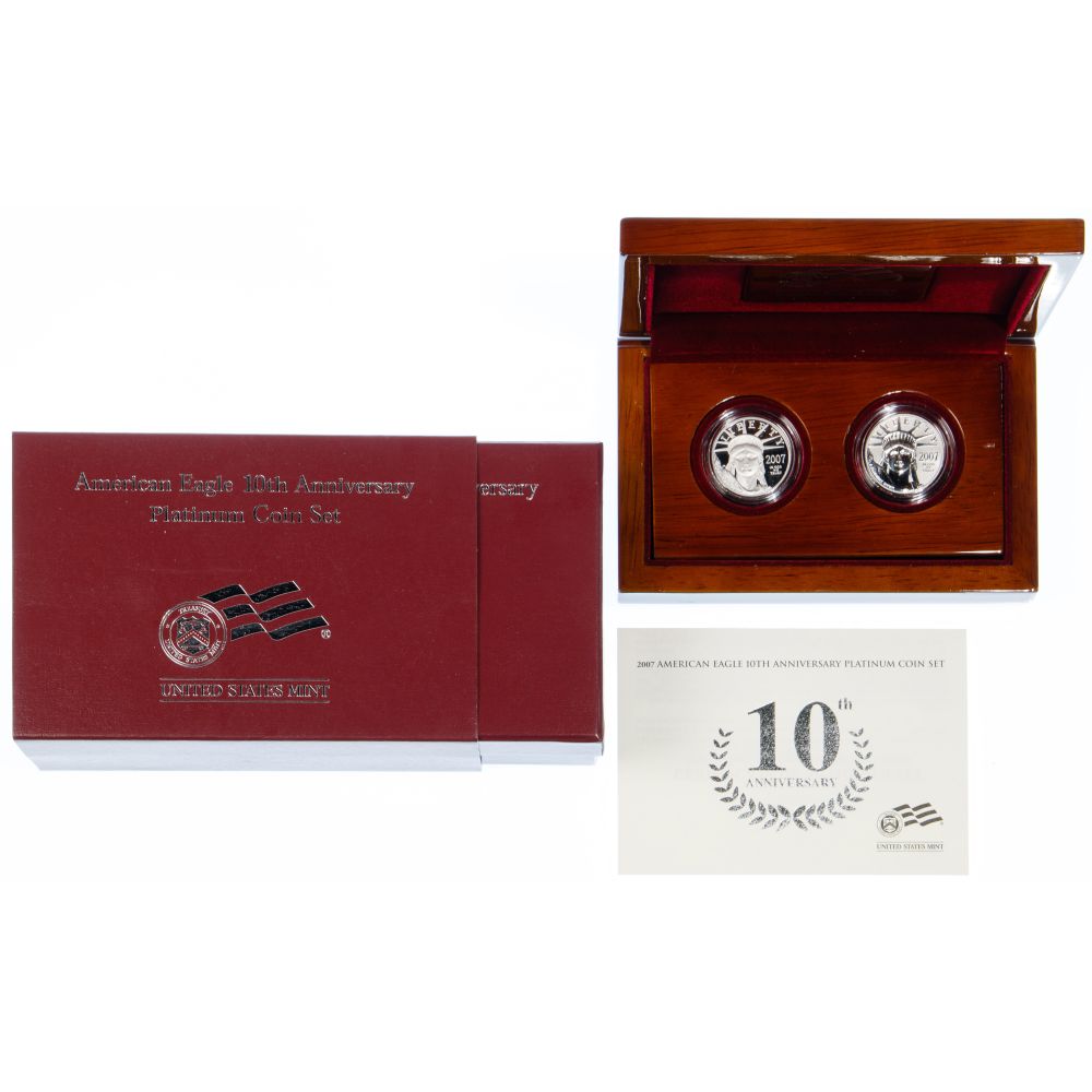 Appraisal: -W AMERICAN EAGLE TH ANNIVERSARY PLATINUM COIN SET coin set