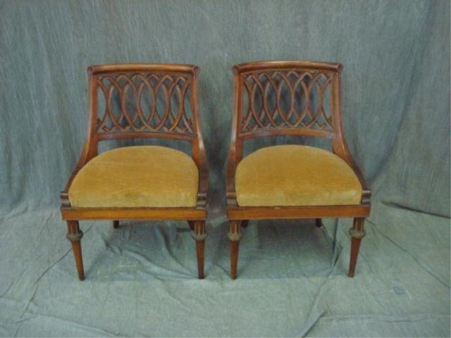 Appraisal: Pair of Neoclassical Style Chairs Dimensions x x