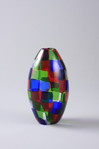 Appraisal: Ovoid patchwork vase Unsigned H S