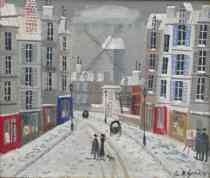 Appraisal: Armand Marie Gu rin French - Untitled naive winter street