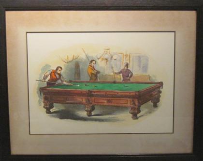 Appraisal: pieces Billiards Pool Graphics Billiard Experts of The World The