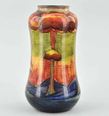 Appraisal: Moorcroft Flamb Landscape Lamp Base ca by William Moorcroft British