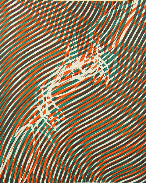 Appraisal: Stanley William Hayter Interference BM Color lithograph printed on wove