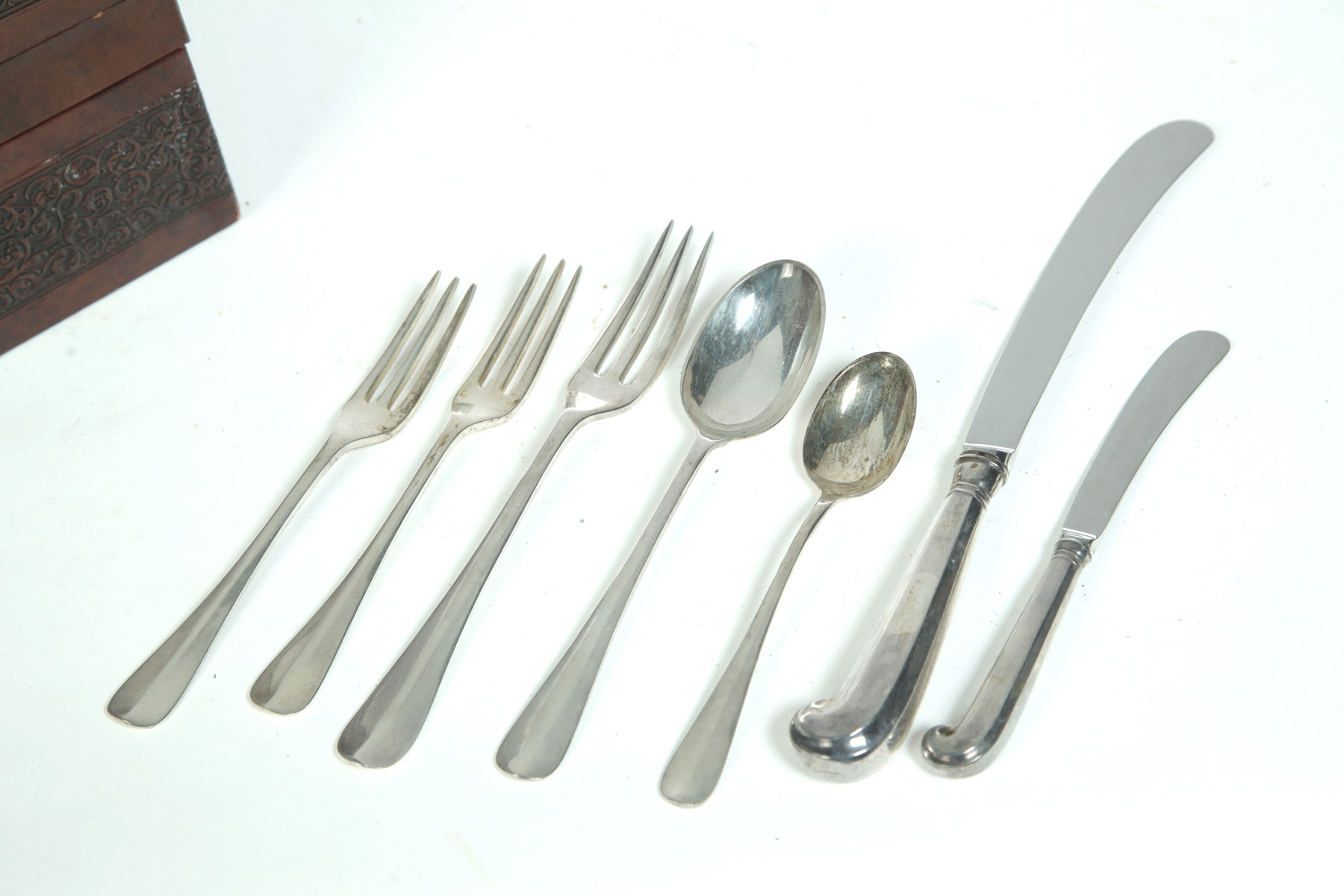 Appraisal: WILLIAMSBURG RESTORATION STERLING SILVER REPRODUCTION FLATWARE SET BY STIEFF American