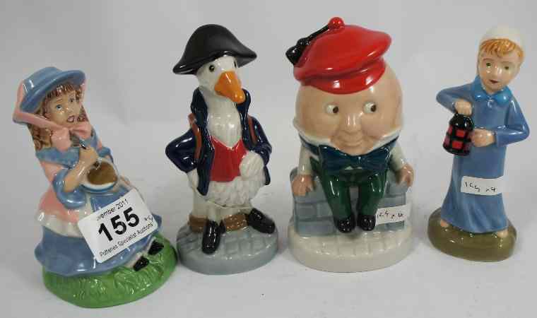 Appraisal: Wade Figures Wee Willie Winkle Little Miss Moffet Humpty Dumpty