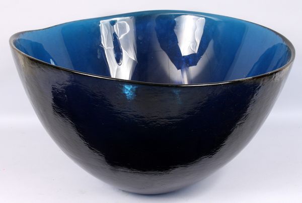 Appraisal: Monumental Orrefors art glass bowl h x diam signed 'Siren