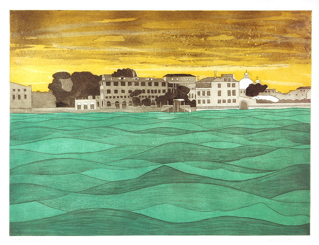 Appraisal: JOHN BRUNSDON b 'Hotel Cipriani Venice' etching with aquatint in