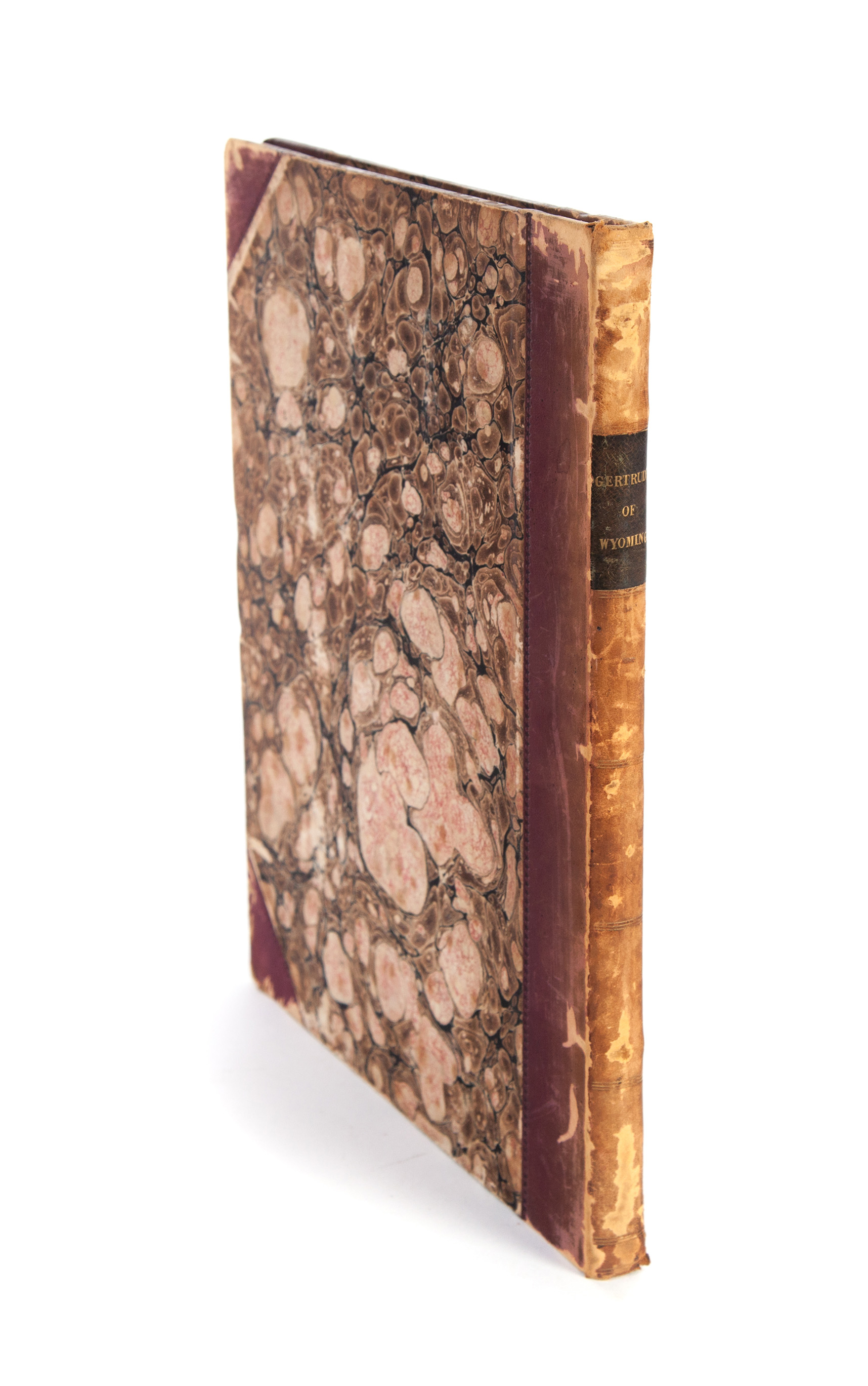 Appraisal: LEATHER AND MARBLED BOUND VOLUME GERTRUDE OF WYOMING BY THOMAS