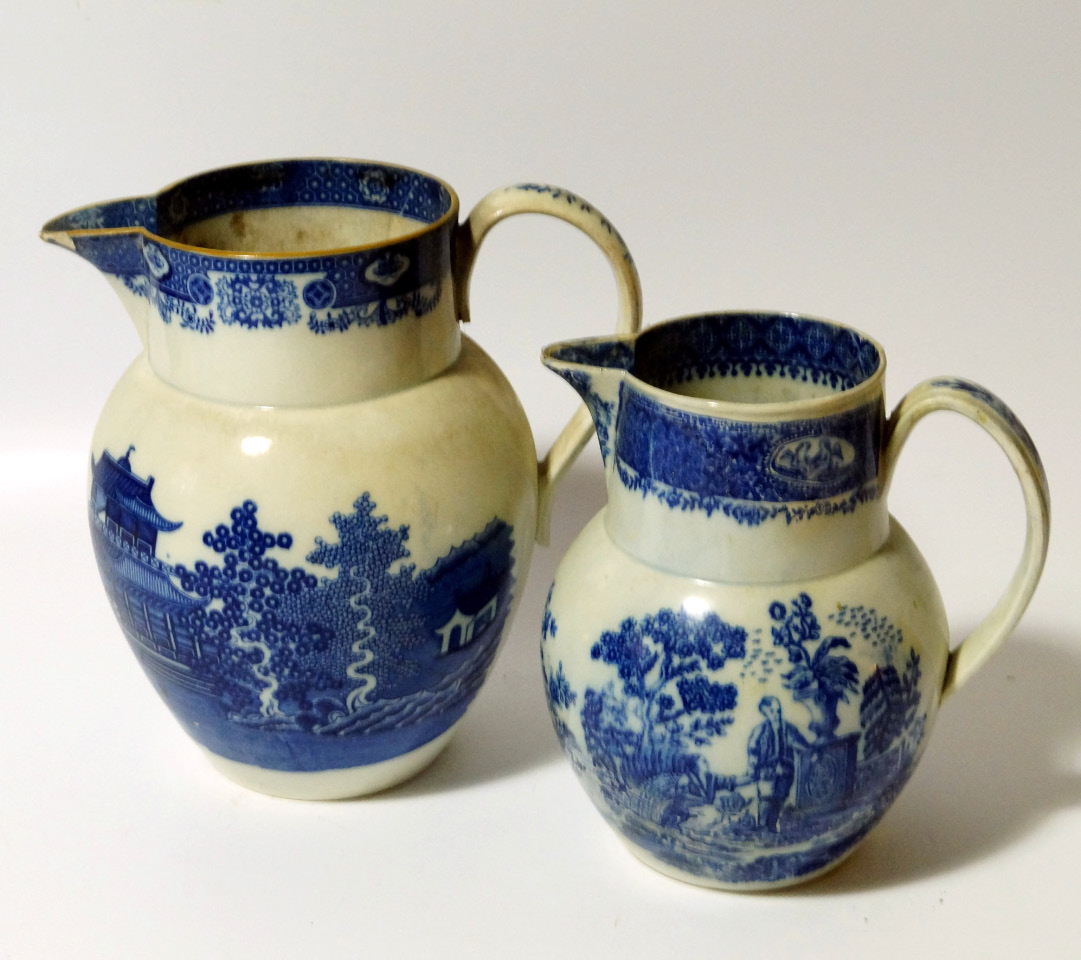 Appraisal: An early thC pearlware blue and white jug transfer printed