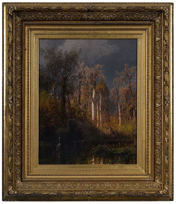 Appraisal: Hermann Ottomar Herzog American - Gainesville Marsh Florida signed lower