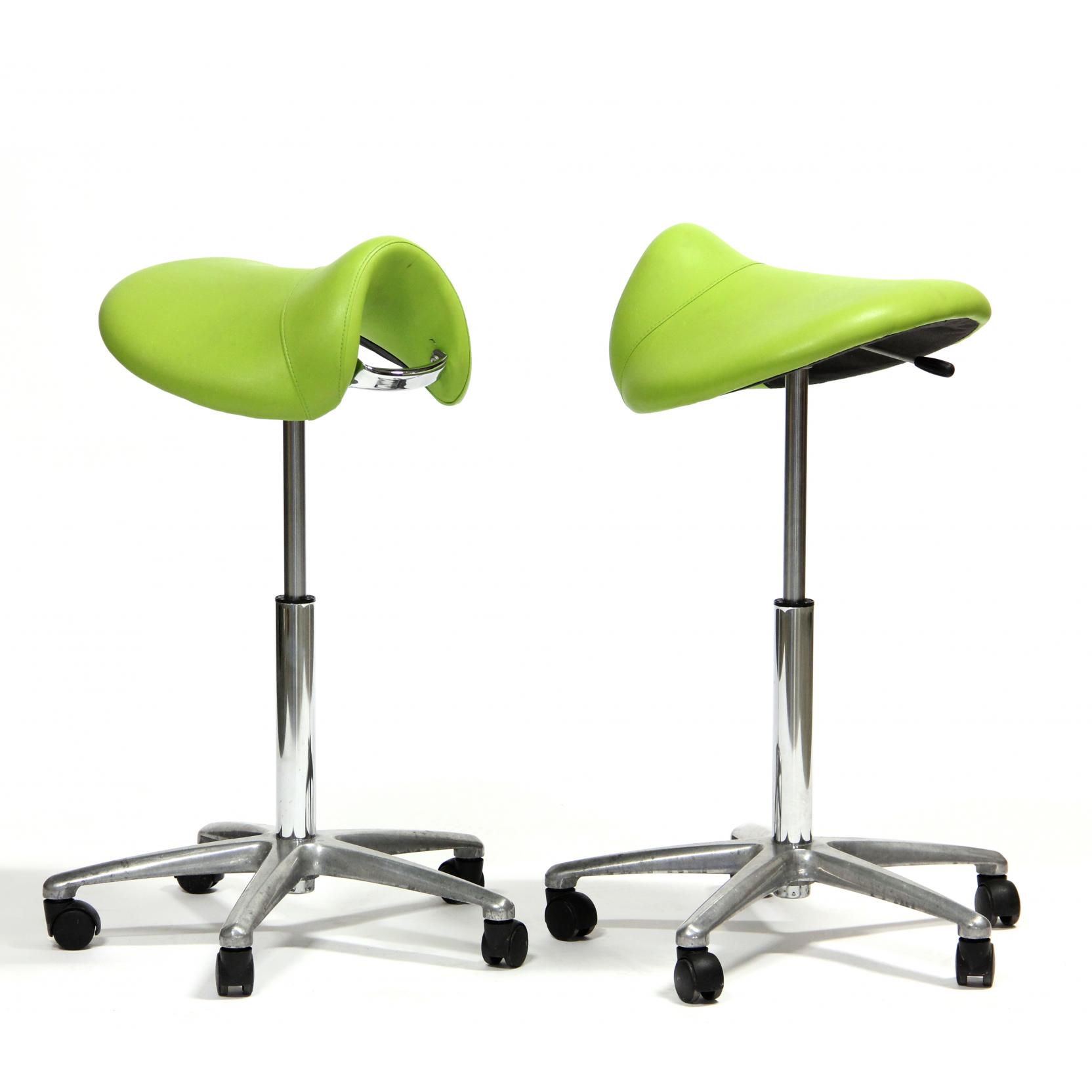 Appraisal: Two Score Amazone Stools late th century bright green stamskin