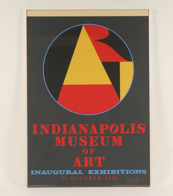 Appraisal: Robert Indiana poster Indianapolis Museum of Art Inaugural Exhibitions October