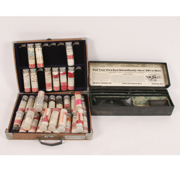 Appraisal: Nu-Way Optical Co vintage scientific eye tester kit Box x