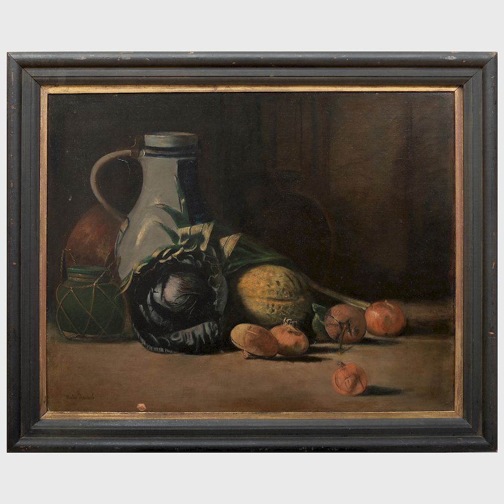 Appraisal: th Century School Still Life Oil on board signed 'Walter