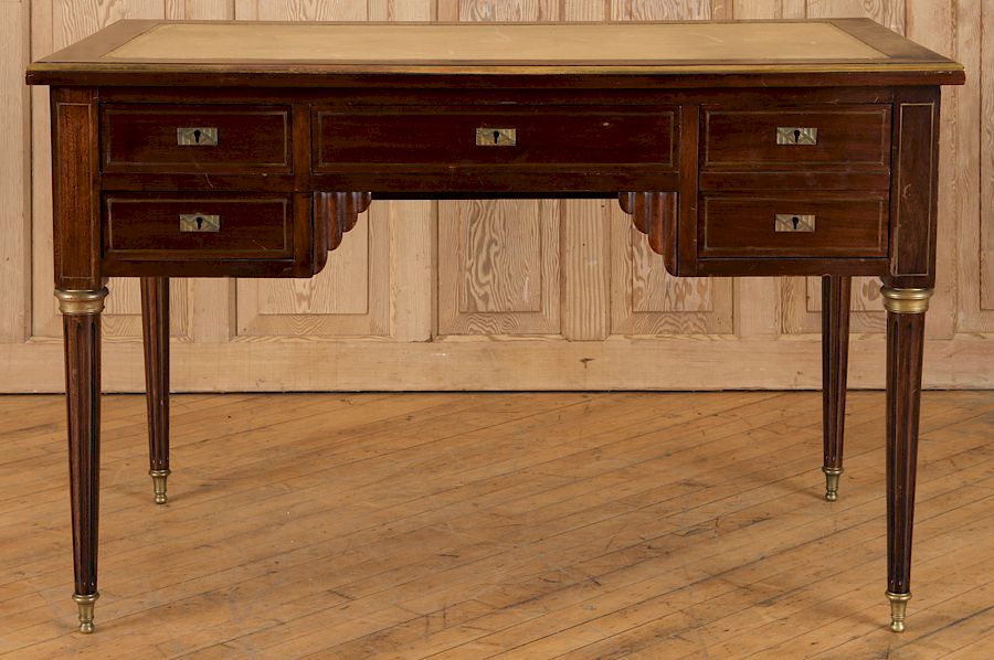 Appraisal: FRENCH LEATHER TOP LOUIS XVI STYLE DESK C A French