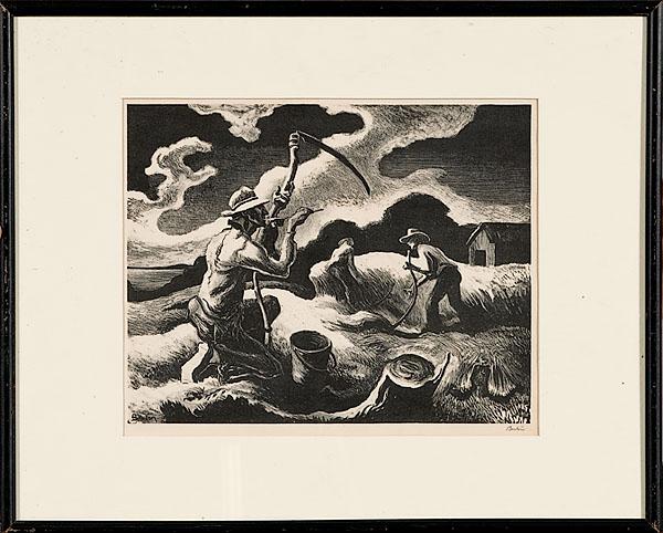 Appraisal: ISLAND HAY BY THOMAS HART BENTON AMERICAN - monochrome lithograph