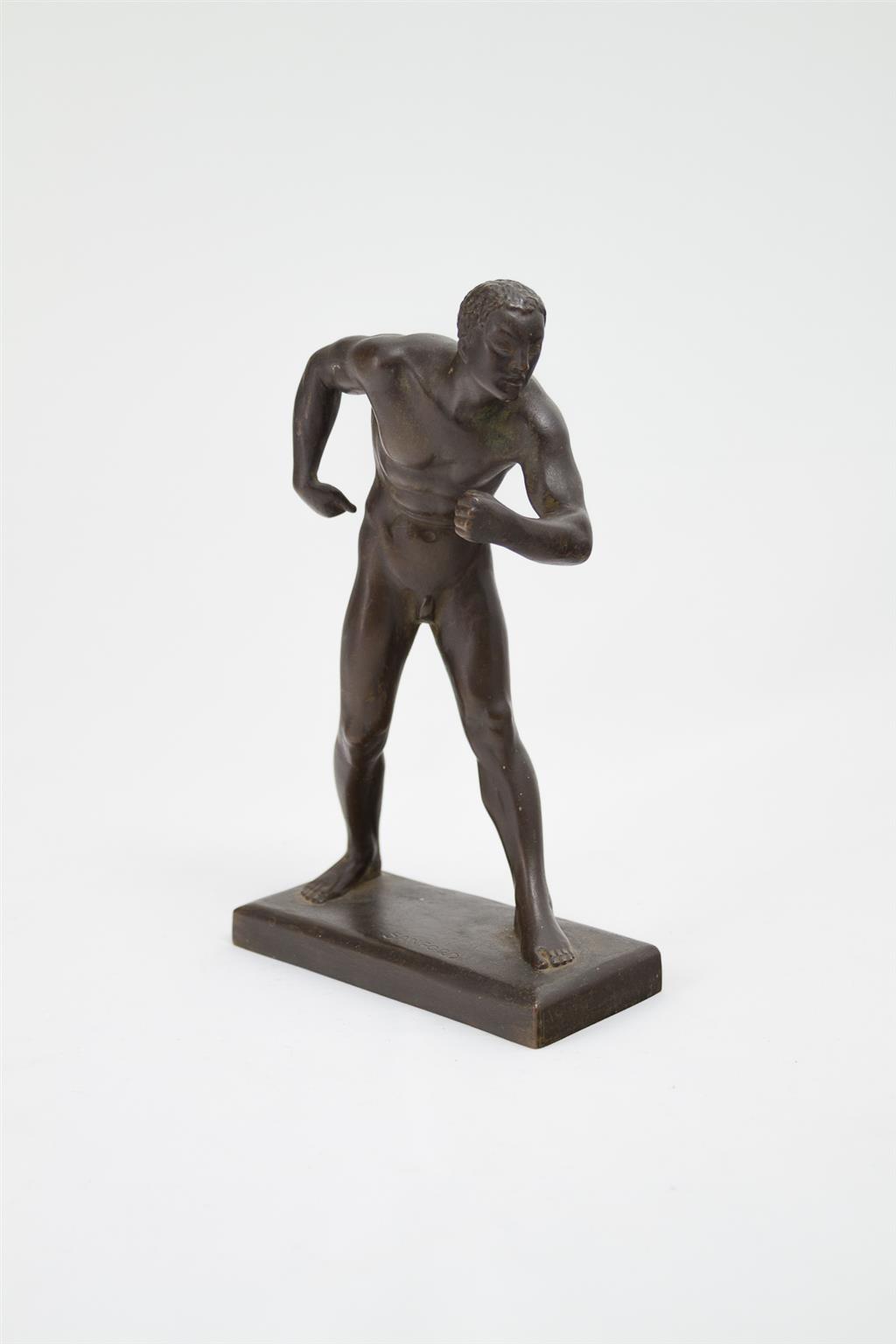 Appraisal: EDWARD FIELD SANFORD JR American - The Wrestler bronze inscribed