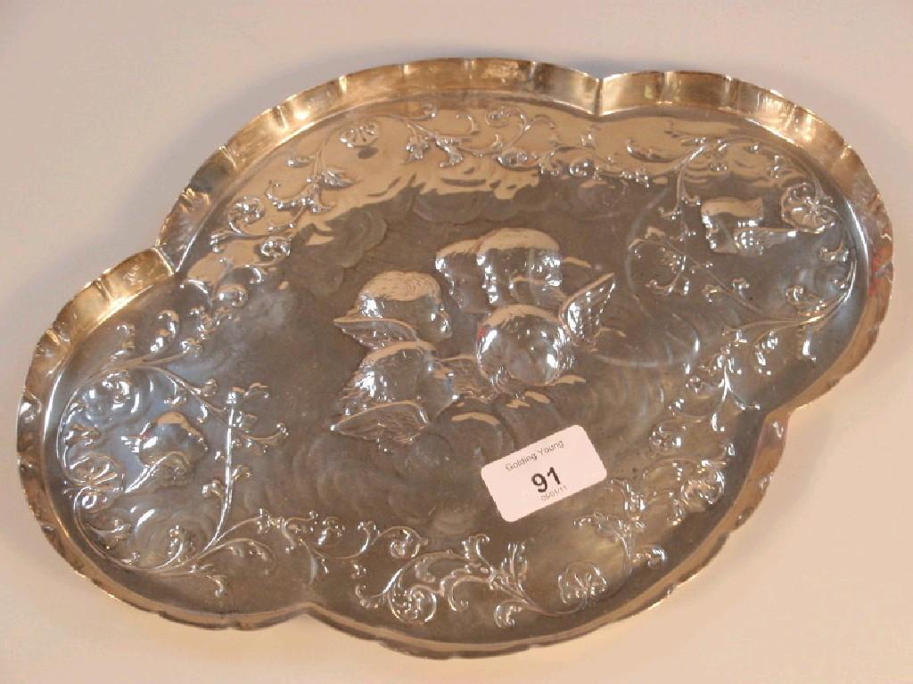 Appraisal: A late Victorian Edwardian silver dressing table tray by William