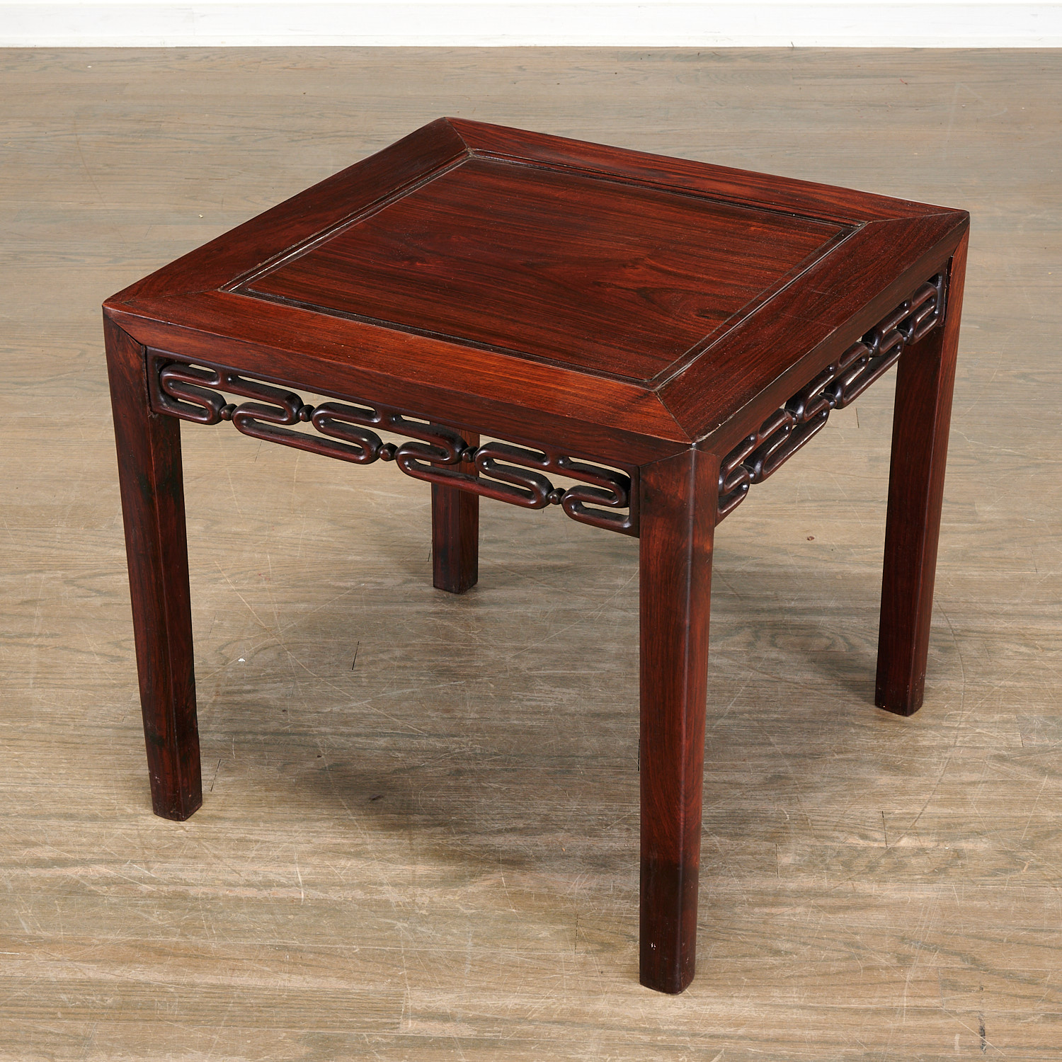 Appraisal: CHINESE CARVED HARDWOOD TABLE Qing Dynasty or later th th