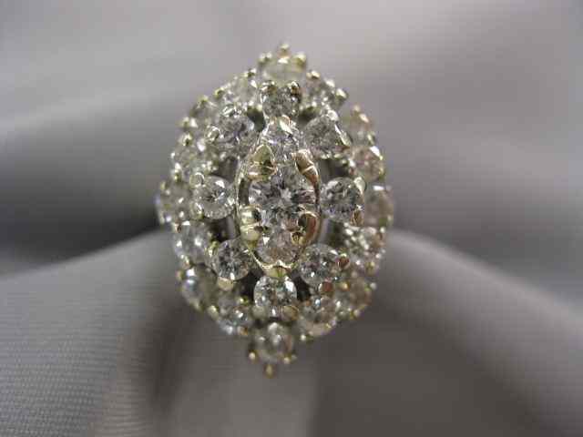 Appraisal: Diamond Ring cluster of round diamonds totaling carats in k