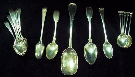 Appraisal: Sundry silver teaspoons etc