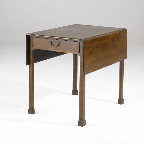 Appraisal: ENGLISH CHIPPENDALE DROP-LEAF TABLE Mahogany with Marlboro legs th C