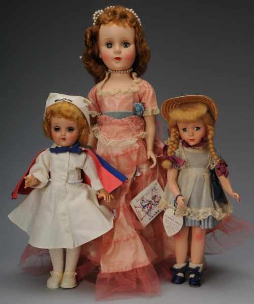 Appraisal: Lot of Hard Plastic Dolls Description American Ca s All