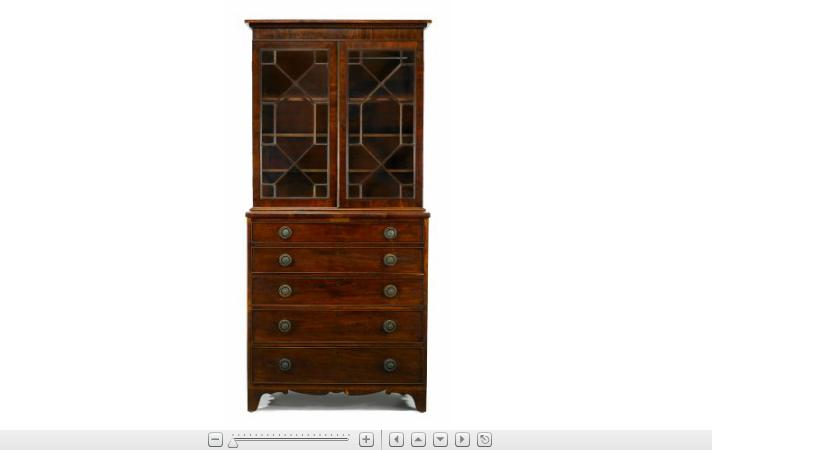 Appraisal: Late George III mahogany secretary bookcasecirca