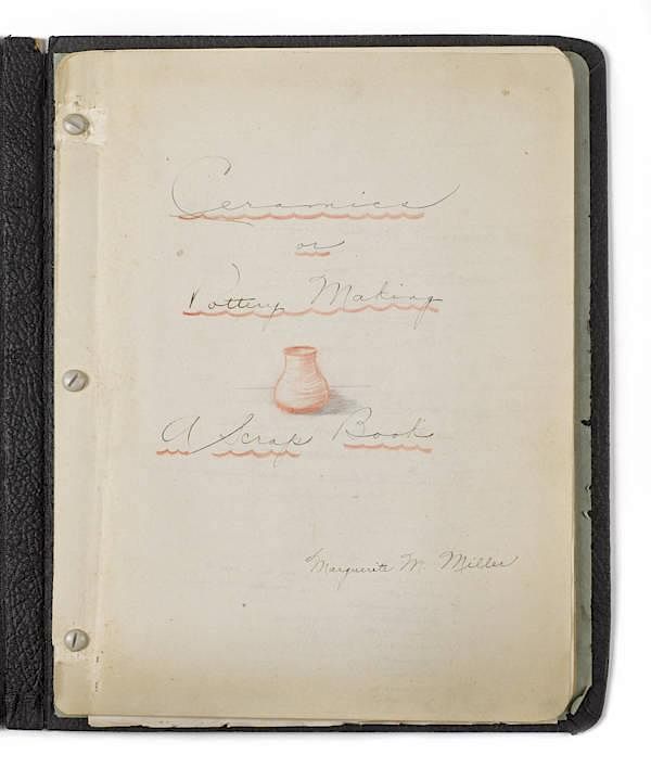 Appraisal: Early scrapbook on pottery to include photographs of Stahl's pottery