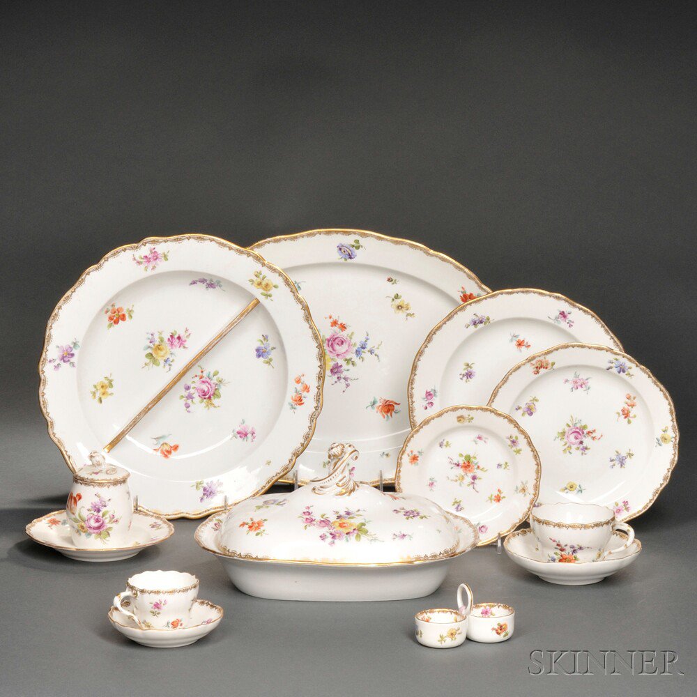 Appraisal: Meissen Porcelain Partial Dinner Service Germany late th century each